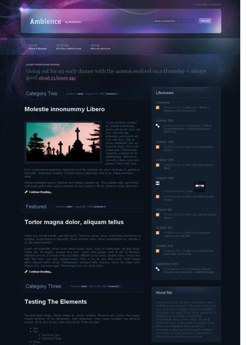 Product picture wordpress premium theme (ambience)